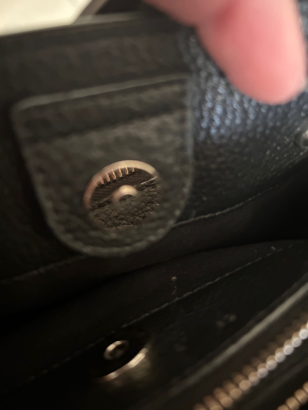 kate spade Marti Black & Cream Check Canvas bucket Bag - Picture 12 of 14